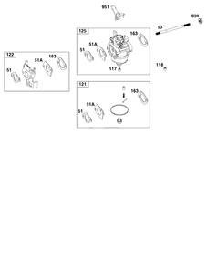Carburetor Group Diagram and Parts List for 83132-1172-H5  Briggs and Stratton Engine
